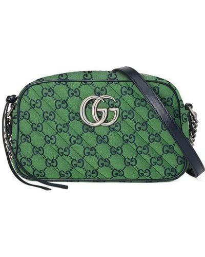 Gucci GG Marmont Quilted Crossbody Bag - Green