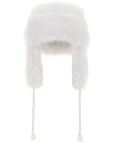 BCBGMAXAZRIA White Faux-fur Trapper Hat