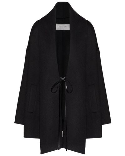 Valentino Wool-cashmere Cape Coat - Black