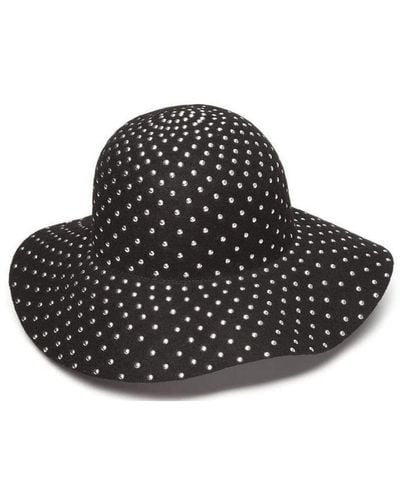 Gucci Studded Wool-felt Wide Brim Hat - Black