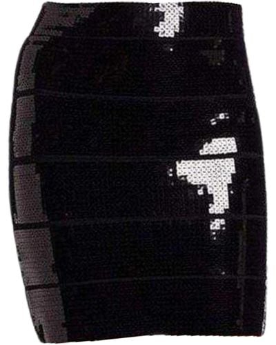 BCBGMAXAZRIA Sequin Pencil Power Skirt - Black