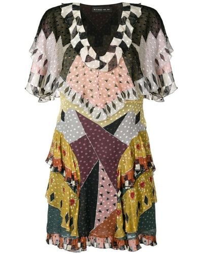 Etro Geometric Print Silk Dress - Multicolor