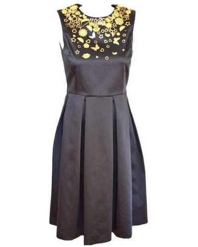 Manish Arora Black Gold Embellished Details Dress