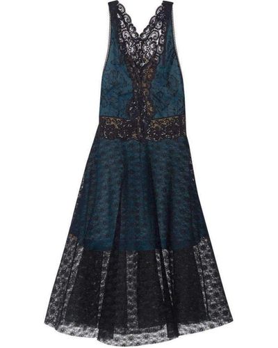 Stella McCartney Floral Lace Inc Dress - Blue