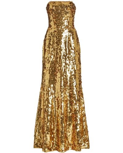 Carolina Herrera Sequin-embellished Gown - Metallic