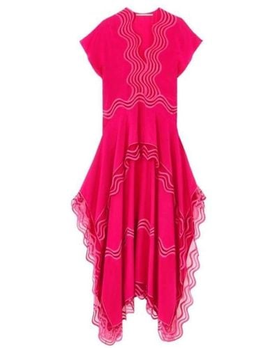 Stella McCartney Orla Silk Dress In - Pink