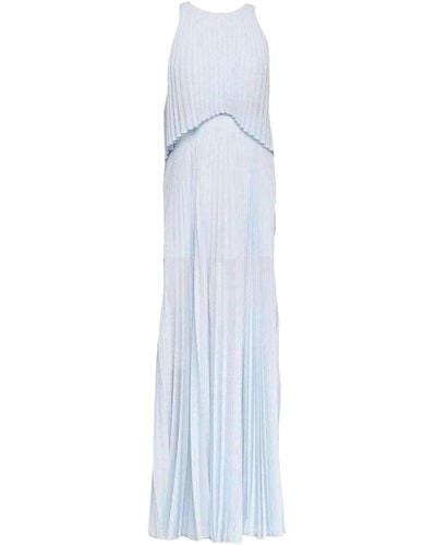 BCBGMAXAZRIA Shaina Sleeveless Pleated Gown - Blue