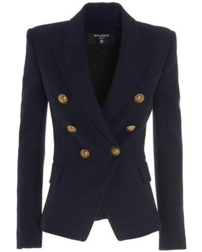 Balmain Black Double-breasted Blazer Jacket
