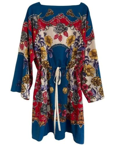 Gucci Boudoir Printed Wool-twill Kaftan Dress - Blue