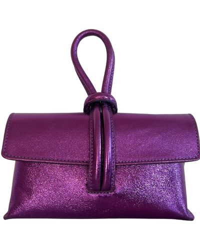 Cult Moda Single Handle Wristlet Crossbody Bag In Purple