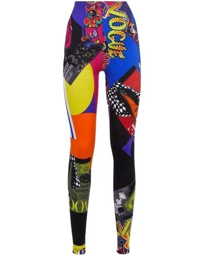 Versace Vogue Ss'91 Print Tribute Tights It 46 (us 10) - Multicolor