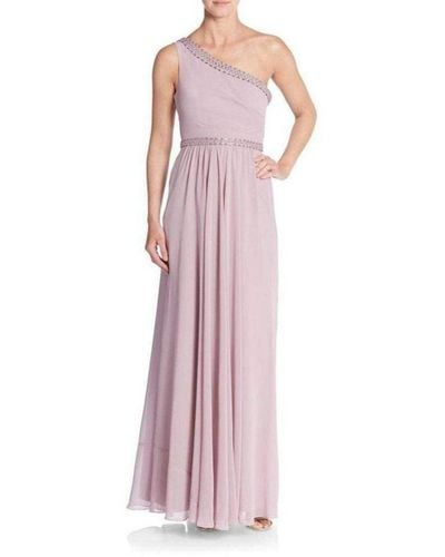 BCBGMAXAZRIA Daniele One Shoulder Embellished Gown - Pink