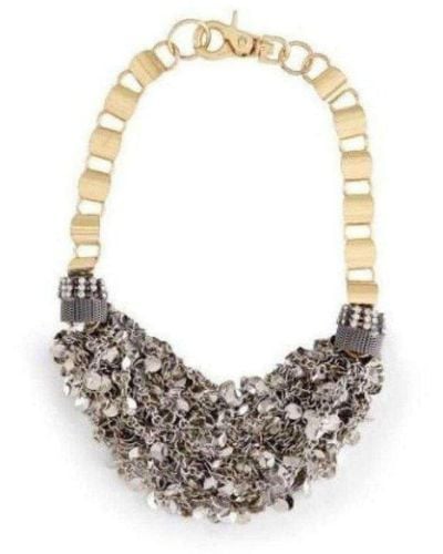 BCBGMAXAZRIA Inspired Gold Silver Mesh Necklace - Metallic