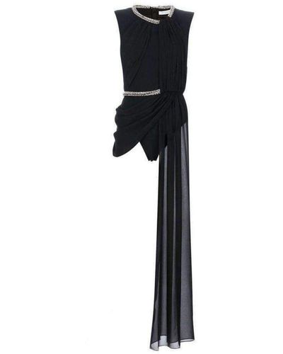 Viktor & Rolf Embellished Draped Body Top Dress - Black