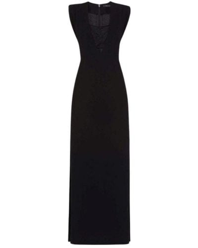 BCBGMAXAZRIA Devyn Plunging V-neck Bandeau Detail Dress - Black