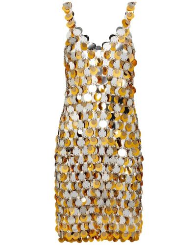 Rabanne Oversized Paliette-embellished Mini Dress - Metallic