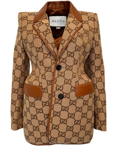 Gucci The Hacker Project Maxi GG Hourglass Jacket - Brown