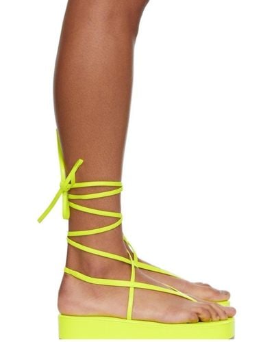 AMINA MUADDI Jamie Platform Sandals - Yellow