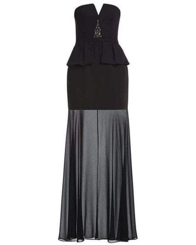 BCBGMAXAZRIA Caitlyn Strapless Embellished Bodice Dress - Black