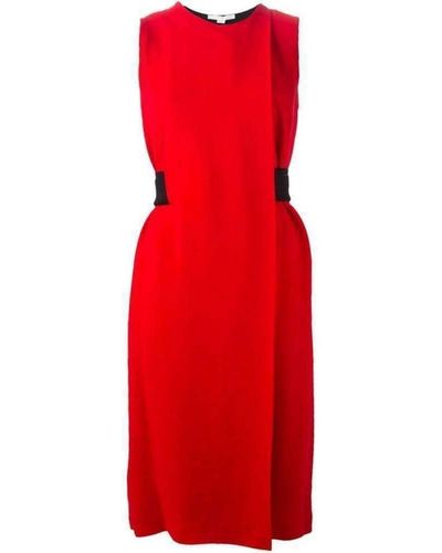 Alexander Wang Belt Detail Red Sheath Dress