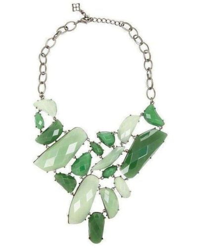 BCBGMAXAZRIA Abstract Stone Necklace - Green