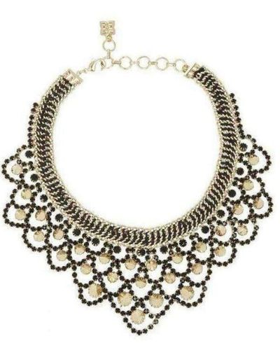 BCBGMAXAZRIA Metal Spike Bib Necklace - Metallic