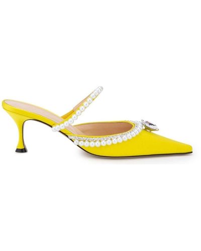 Mach & Mach Yellow Diamond & Pearl 65 Heels