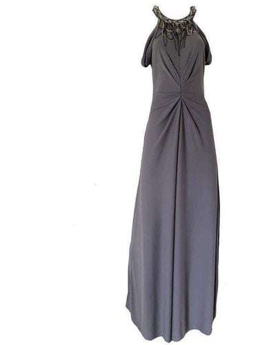 BCBGMAXAZRIA Agate Maxenne Draped Gown Dress - Grey