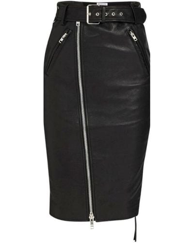 Balenciaga Leather Pencil Skirt Fr 38 (us 8) - Black