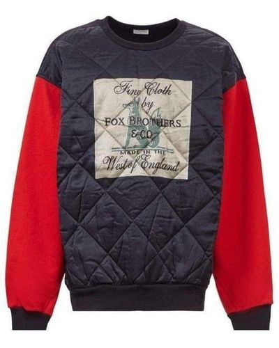 Dries Van Noten Fox Brothers Quilted Cotton Sweatshirt - Red