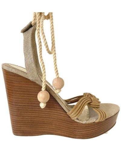 BCBGMAXAZRIA Canvas Wedge Sandal - Multicolour