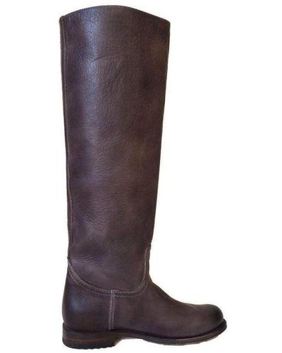 Sendra Leather Knee High Boots - Gray