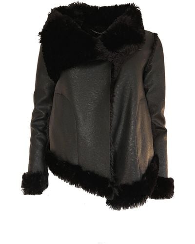 BCBGMAXAZRIA Black Faux Leather Jacket