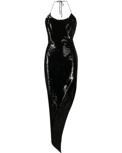 Alexandre Vauthier Sequin Embellished Asymmetric Dress - Black