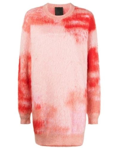 Givenchy Abstract-pattern Knitted Jumper Dress - Pink
