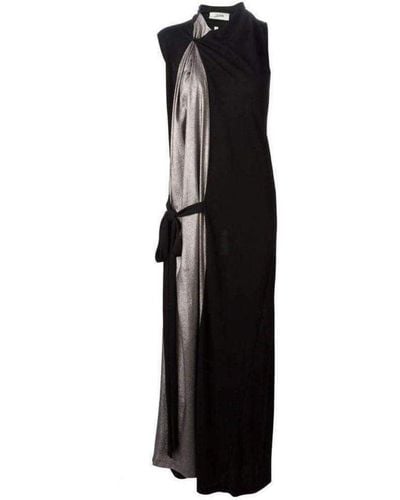Jean Paul Gaultier Black Metallic Maxi Dress