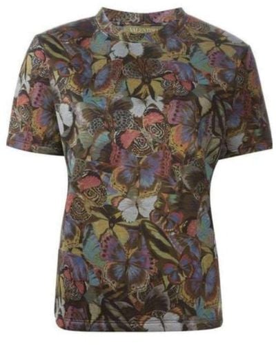 Valentino Cotton Butterfly Print T-shirt - Multicolor