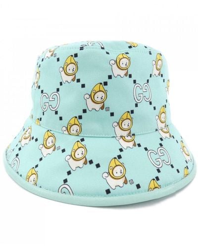 Gucci GG Animal Print Bucket Hat - Blue