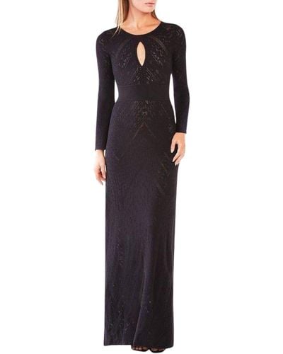 BCBGMAXAZRIA Loryn Cutout Pointelle Maxi Dress - Black