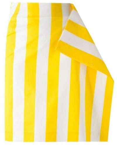 Jacquemus Side Flat Striped Skirt - Yellow