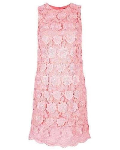 Christopher Kane Coral Lace Overlay Dress - Pink