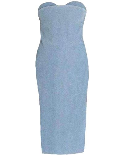 Acne Studios Blue Boned Light Weight Denim Dress