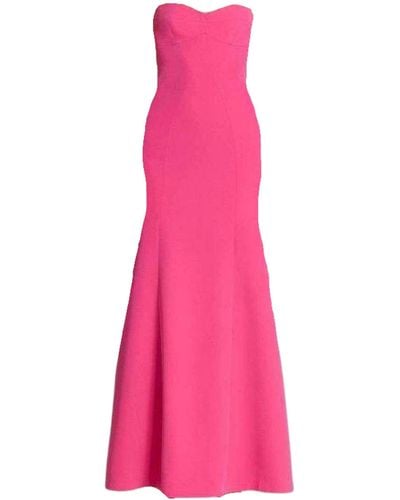 BCBGMAXAZRIA Surrey Strapless Fitted Bustier Gown - Pink