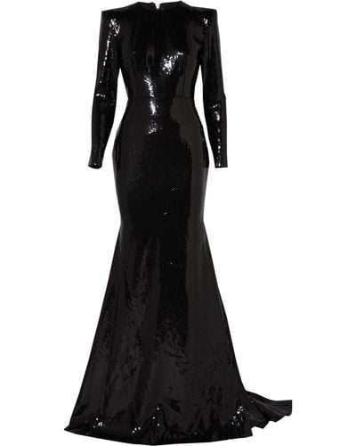 Alex Perry Sequinned Lane Gown - Black