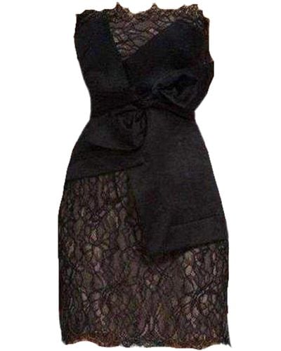 BCBGMAXAZRIA Strapless Lace Bustier Mini Dress - Black