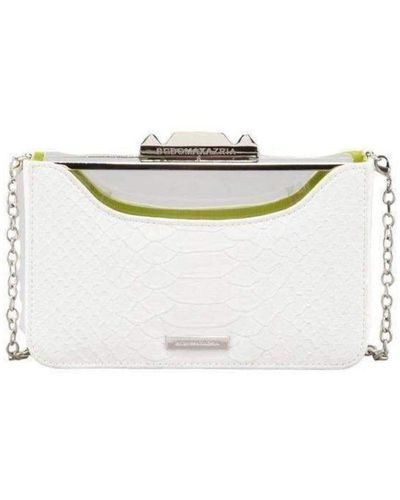 BCBGMAXAZRIA Crawford Lucite White Clutch With Shell