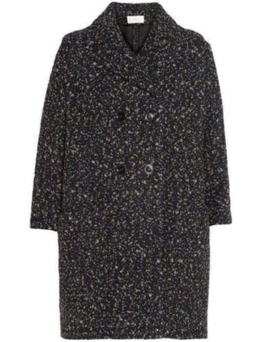Chloé Gray Confetti Boucle Tweed Cocoon Coat