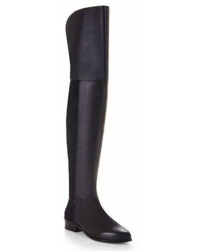 BCBGMAXAZRIA Slink Over The Knee Black Leather Boots