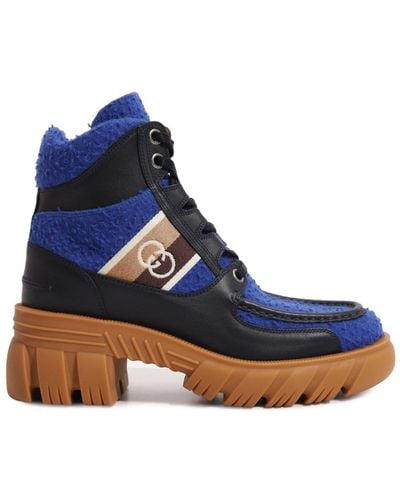 Gucci X North Face Romance Ankle High Casual Boots - Blue
