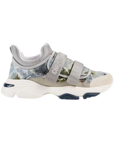 Dior D-wander Camouflage Techno Fabric Sneakers - Gray